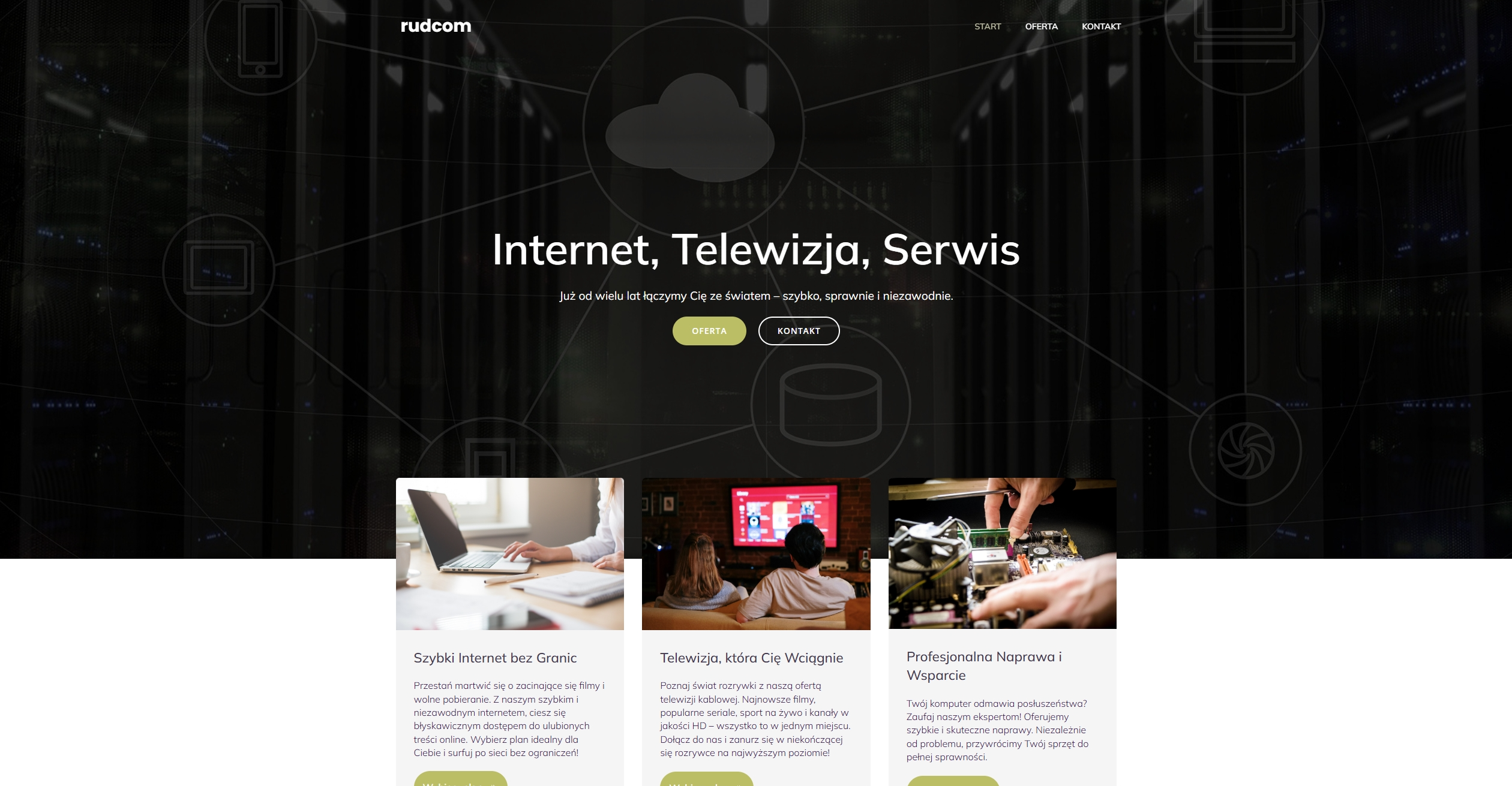 Podgląd projektu Dostawca internetu "Rudcom"